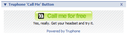 Facebook - Truphone Call Me Button