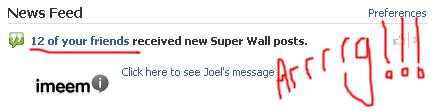 Super Wall Facebook Application Arrrggg!!